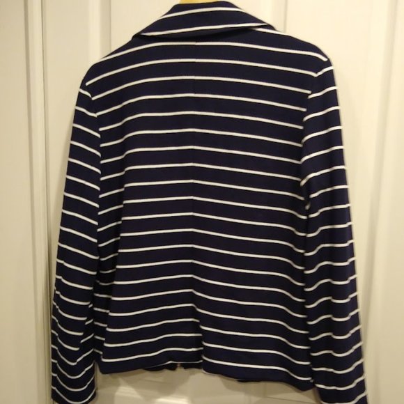 Roz & Ali Striped Moto Jacket L - Picture 6 of 8